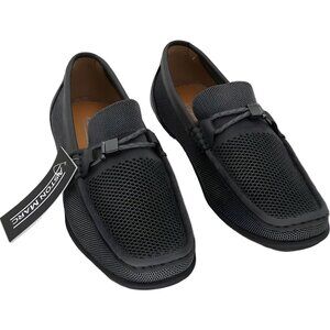 Aston Marc knit driving loafers breathable mesh slip-on black moc toe 9M